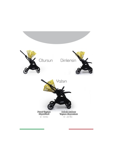 Prego Axis 360 Derece Dönebilen Oturma Üniteli Çift Yönlü Bebek