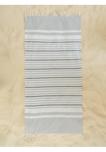 Gang Büyük Plaj Havlusu 90x180 Cm Pamuk Hint 391935233 Gri
