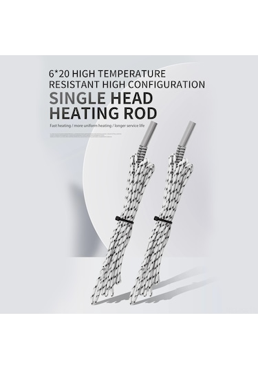 Kangvka 304 Çelik 24v 50w 1m Lı Çubuk Isıtıcı - 3d Yazıcı İçin Yüksek Sıcaklıklı Tekli Paket 6x20mm