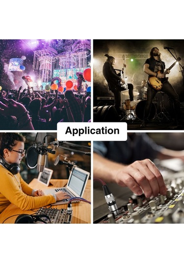 12m Blue And Black Net Trs 6.35mm Male To Caron Female Microphone Xlr Balance Cable