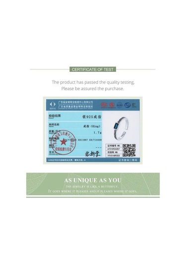 Wostu 925 Ayar Gümüş Vintage Desen Ve Dikdörtgen Zirkonyum Yüzük Kadınlar İçin Ayarlanabilir Yüzük Moda Takı