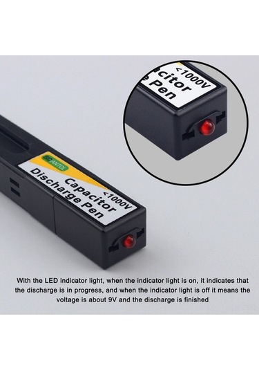 Trendooze Yüksek Voltaj Ucu Ucu Ucu Taşınabilir Sabit Onarımlar Kapasitör Hızlı Elektronik Boşaltma Boşaltma Boşaltma Boşaltma Aracı 1000v Dd
