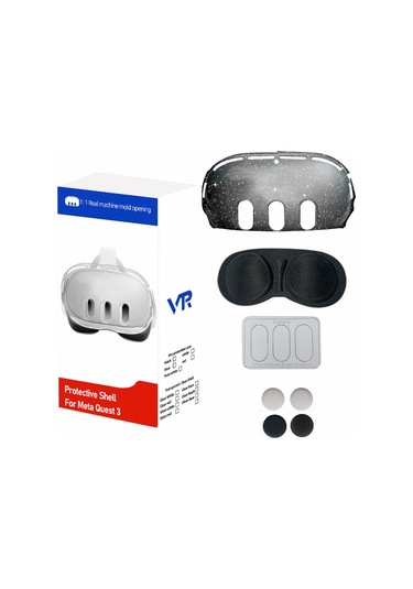Meta Quest 3 Pc Koruyucu Kabuk İçin, Stil: 7'si 1 Arada Parıltılı Şeffaf Mavi