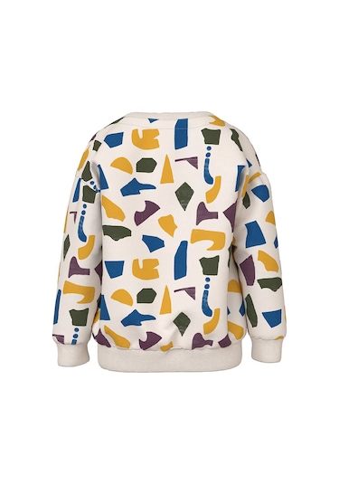 Name İt Unisex Çocuk Bisiklet Yaka Sweatshirt 13221507 001 Bej