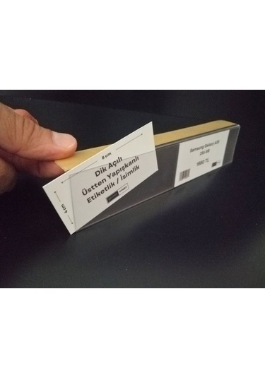 10 Adet Yapışkanlı Etiketlik Profil 20 x 4 CM Raf İsimlik Etiketlik