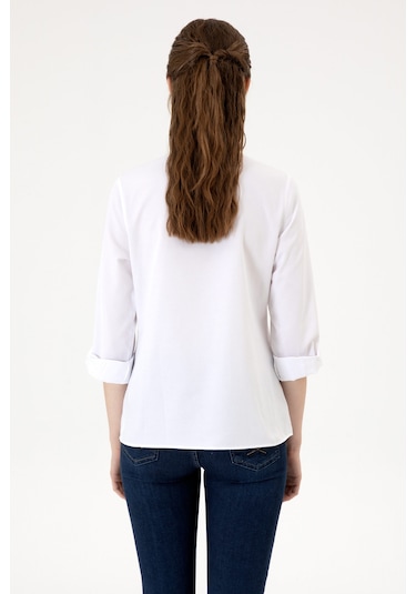 U.s. Polo Assn. Kadın Beyaz Gömlek Basic 50316711-vr013 Beyaz
