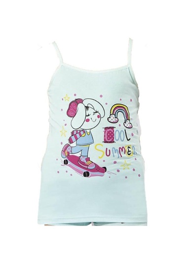 12 Adet Kota Kız Çocuk Baskılı Ip Askılı Atlet Karışık Renk 3408