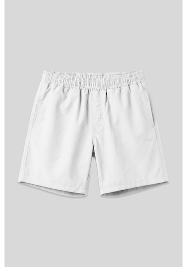 Tommylife Beyaz Hızlı Kuruyan Standart Fit Erkek Deniz Şortu - 81237