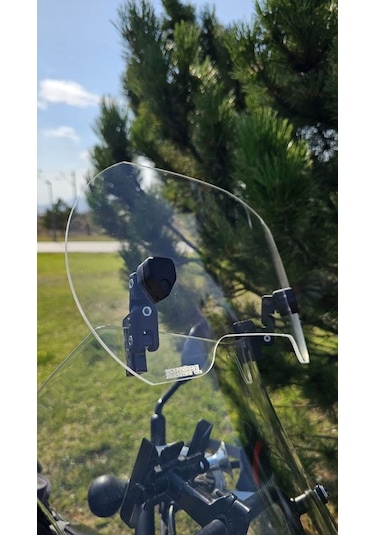 Deflektör Rüzgar Saptırıcı Siperlik Şeffaf Motor Camı Cam Uzatma Model 3