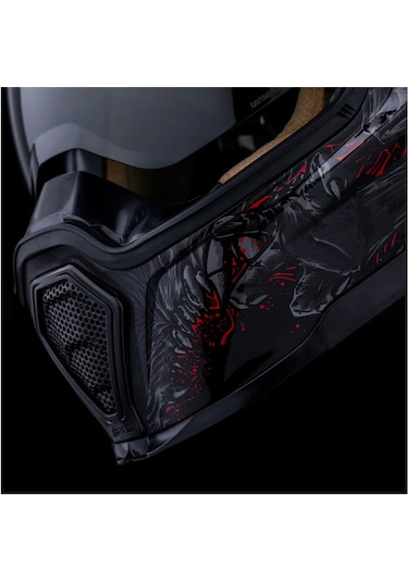 Icon Ultraflite Misanthrope Mıps Kask Siyah Kırmızı
