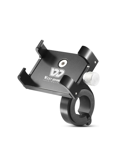 Springsun Alüminyum Bisiklet Telefon Tutucu - Akıllı Titreşim Önleyici Evrensel Navigasyon Askısı Siyah