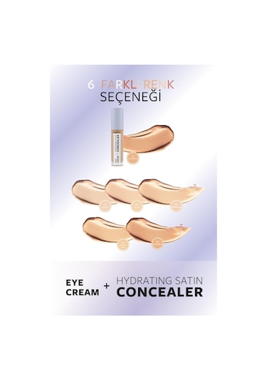 Pastel Eye Cream + Hydrating Satın Concealer 66 Deep Medium
