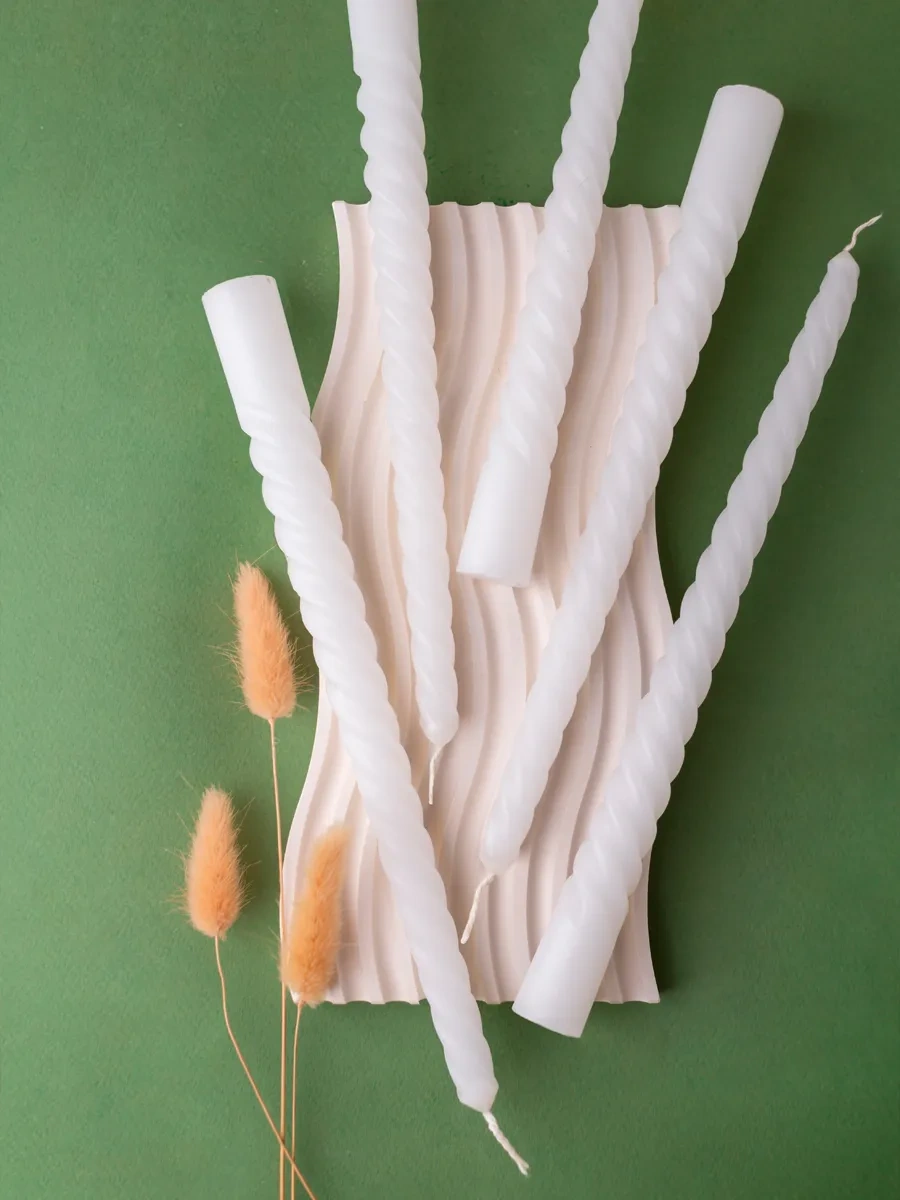 Svetıt' Şamdan İçin Uzun Mumlar, Yüksek, Sofra Ve İç Mekan Dekorasyonu 161588402 Beyaz