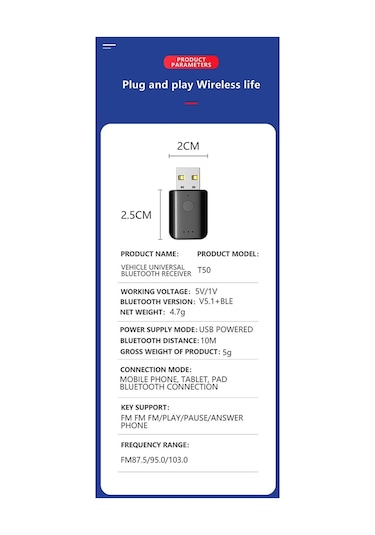 Suntek Android Için Cep Telefonu Için Fm Verici Alıcı