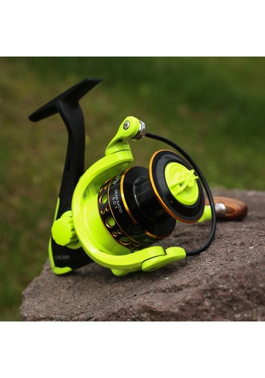 Balıkçılık Reel 12bb 5.0:1 Dişli Oranı Ahşap Saplı Açık Spor Balıkçılık Tekerlek Sazan Tatlısu İçin Yw1000