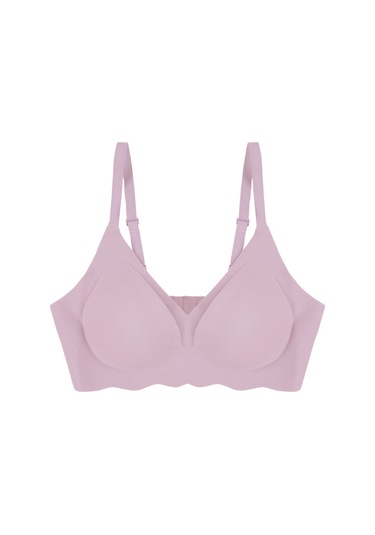 Balensiz Lazer Dikişsiz Görünmez Çıkarılabilir Pedli Sütyen Gül Kurusu