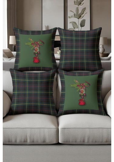 Dijital Baskılı Yumuşak Dokulu 4 Lü Kırlent Kılıfı Takımı 43x43 Cm Krl0042 Renkli