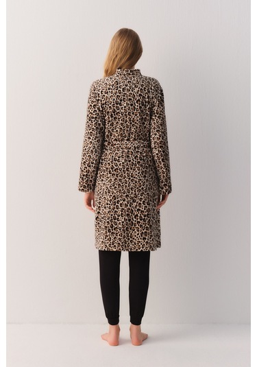 Suwen Leo Robe Sabahlık Sh264036151293 Leopar Desenli