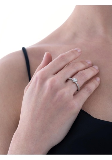 0,50 Karat Tasarım Tektaş Pırlanta Yüzük-808