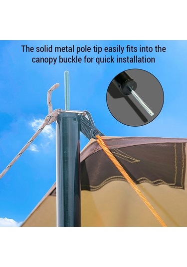 Artfulabode Şemsiye Şemsiye Kamp Hafif Direkleri Direkleri Direkleri Direği Diğer Demir Çadır Çadır Bölüm Ayarlanabilir 4 2.4m Yf Çok Renkli