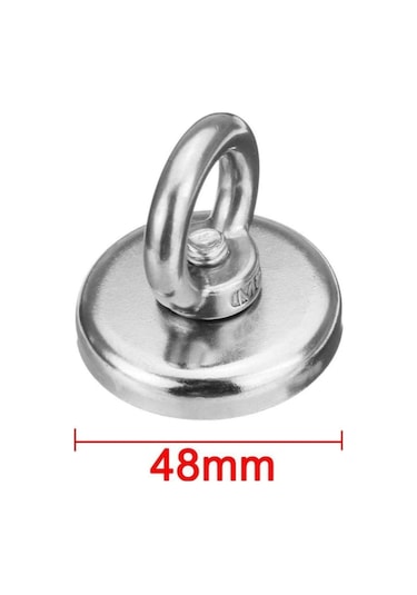 Magnet Fishing Neodyum Pot Mıknatıs, Çap 48Mm,