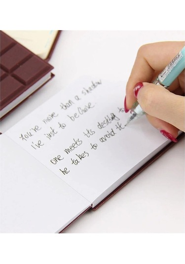 Kokulu Çikolata Defter Ve Unicorn Temalı Işıklı Sulu Pullu Kalem