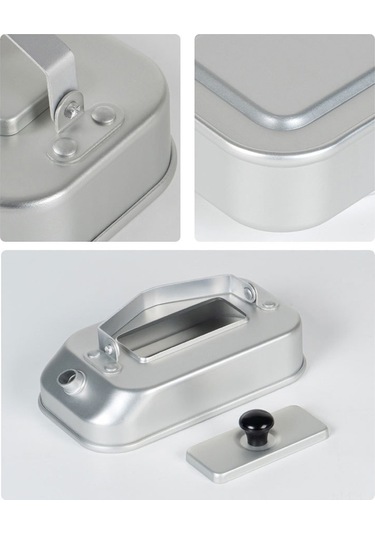 Teltree Kamp Alüminyum Çay/kahve Su Kaynatma Çekiçesi - Taşınabilir Katlanabilir Kollü 200ml Piknik Çadır Turizm Gümüş