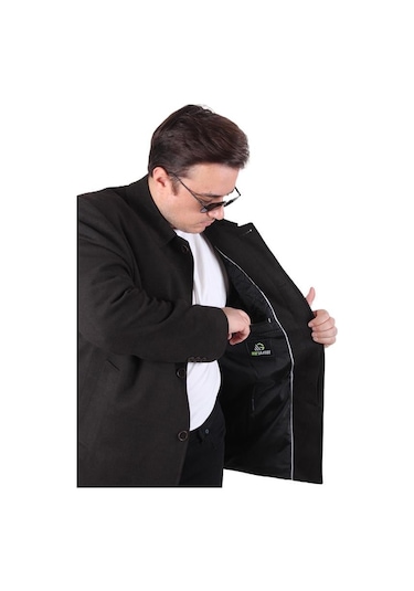 Starbattal Erkek Büyük Beden Kaşmir Kaban 103008 Kahverengi Kahverengi