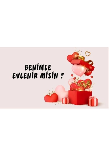 Hediye Kutusu Benimle Evlenirmisin Afişi 200x100