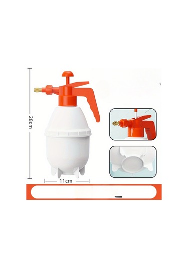 Tcherchı VQ77413 0.8 L Basınçlı Dezenfeksiyon Bahçe Bitkileri Sulama Püskürtücü Beyaz
