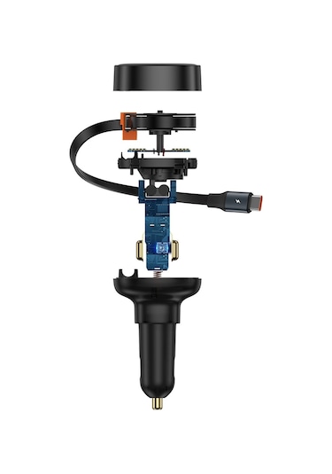 Geeksen Baseus Araba Şarj Cihazı 60w, Çekilebilir Type-c + Usb, Hızlı Şarj, Siyah Cctxp-uc