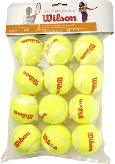 Wilson Starter Turuncu Noktalı Çocuk Tenis Topu 12li Wrt137200