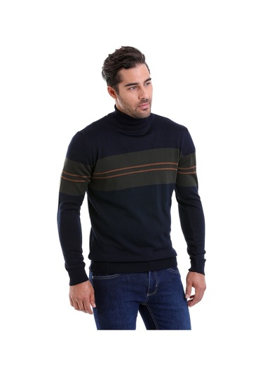 Hatemoğlu Lacivert Comfort Fit Jakarlı Balıkçı Yaka Yünlü Kazak Lacivert Hatemoğlu Lacivert Comfort Fit Jakarlı Balıkçı Yaka Yünlü Kazak Lacivert