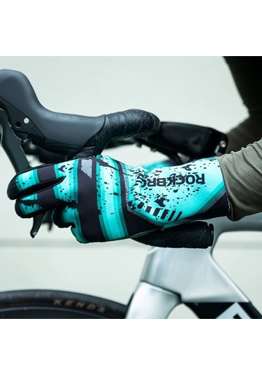 Rockbros S341 1 Çift Tam Parmak Termal Sıcak Bisiklet Eldiveni