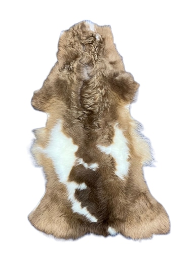 Naturel Boyasız Doğal Renkli Uzun Tüylü Kuzu Postu