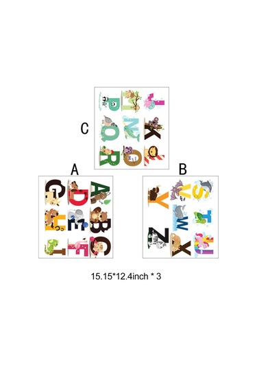 Yaozixia Alfabe Şekilli Duvar Çıkartmaları Kendin Yap Harf Temalı Erkek Çocuk Odası Duvar Çıkartmaları Çıkarılabilir Vinil Duvar Sanatı Dekoru Ev Anaokulu Kreş Dekorasyonları Çok Renkli