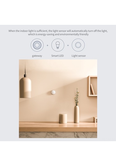 Yifomall Aqara Işık Sensörü T1 - Zigbee 3.0 İle Otomatik Aydınlatma Kontrolü, Enerji Tasarrufu Ve Mobilya Koruması Beyaz