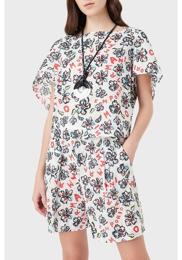 Emporio Armani Bayan Bluz 3L2K67 2Nd1Z F133-Beyaz Emporio Armani Bayan Bluz 3L2K67 2Nd1Z F133-Beyaz