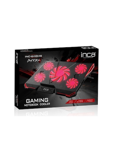 Inca INC-611 GMS Arrax 5 Fanlı 13" - 17" Gaming Notebook Soğutucu