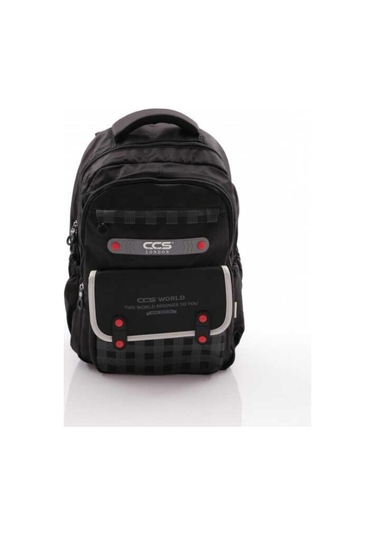 Ççs London 2 Büyük Göz 2 Küçük Gözlü Okul Ve Sırt Çantası 51978 Siyah Desenli