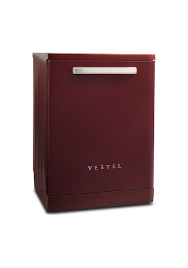 Vestel BM 5001 Retro 5 Programlı 12 Kişilik Bulaşık Makinesi Bordo