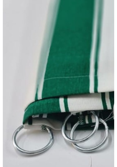 Devrim Olivya Tekstil Halkalı-kahve-beyaz Özel Dikim Lüks Branda Balkon Perdesi Ölçüler--en-x-yüksekliktir Yeşil Beyaz