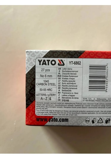 Yato 6 Mm Latince Harf Damga Seti 27 Parça 355629218
