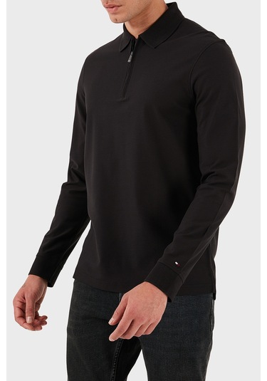 Tommy Hilfiger Erkek Polo Yaka Sweat Mw0mw44244 Bds Siyah Siyah Tommy Hilfiger Erkek Polo Yaka Sweat Mw0mw44244 Bds Siyah Siyah