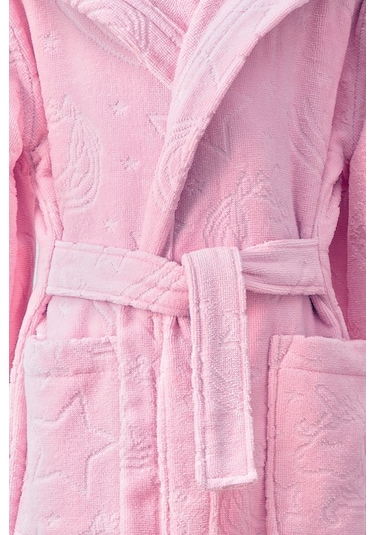 Girl Unicorn Kapüşonlu Kadife Çocuk Bornozu 5/6 Yaş Pembe