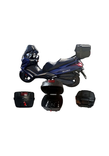 Motosiklet Arka Çanta 35 Litre Reflektörlü Bagajlı 1.kalite Motor Çantası Topcase Renkli