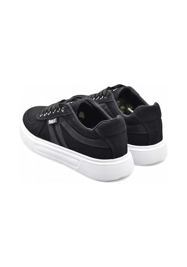 032 Ortopedik Taban Günlük Erkek Keten Spor Ayakkabı Erkek Spor Ayakkabı Siyah