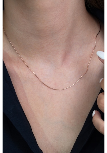 Ince Yılan Snake Gümüş Kolye Zincir Chain 50Cm 2,5Gr Msn20