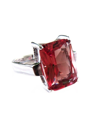 Gümüş Kare Zultanit Taşlı Kadın Yüzük