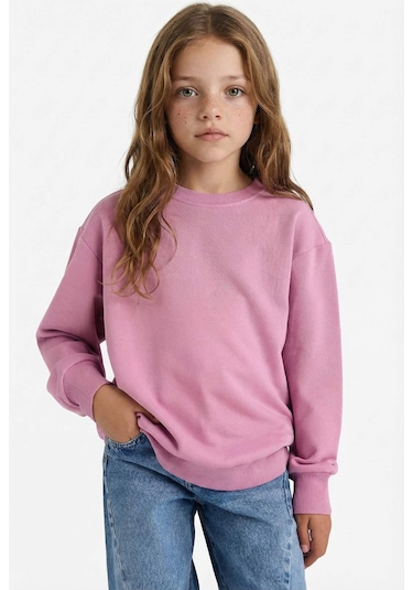 Defacto Kız Çocuk Relax Fit Bisiklet Yaka Basic Düz Sweatshirt A2797a825aupn455 Pembe Defacto Kız Çocuk Relax Fit Bisiklet Yaka Basic Düz Sweatshirt A2797a825aupn455 Pembe